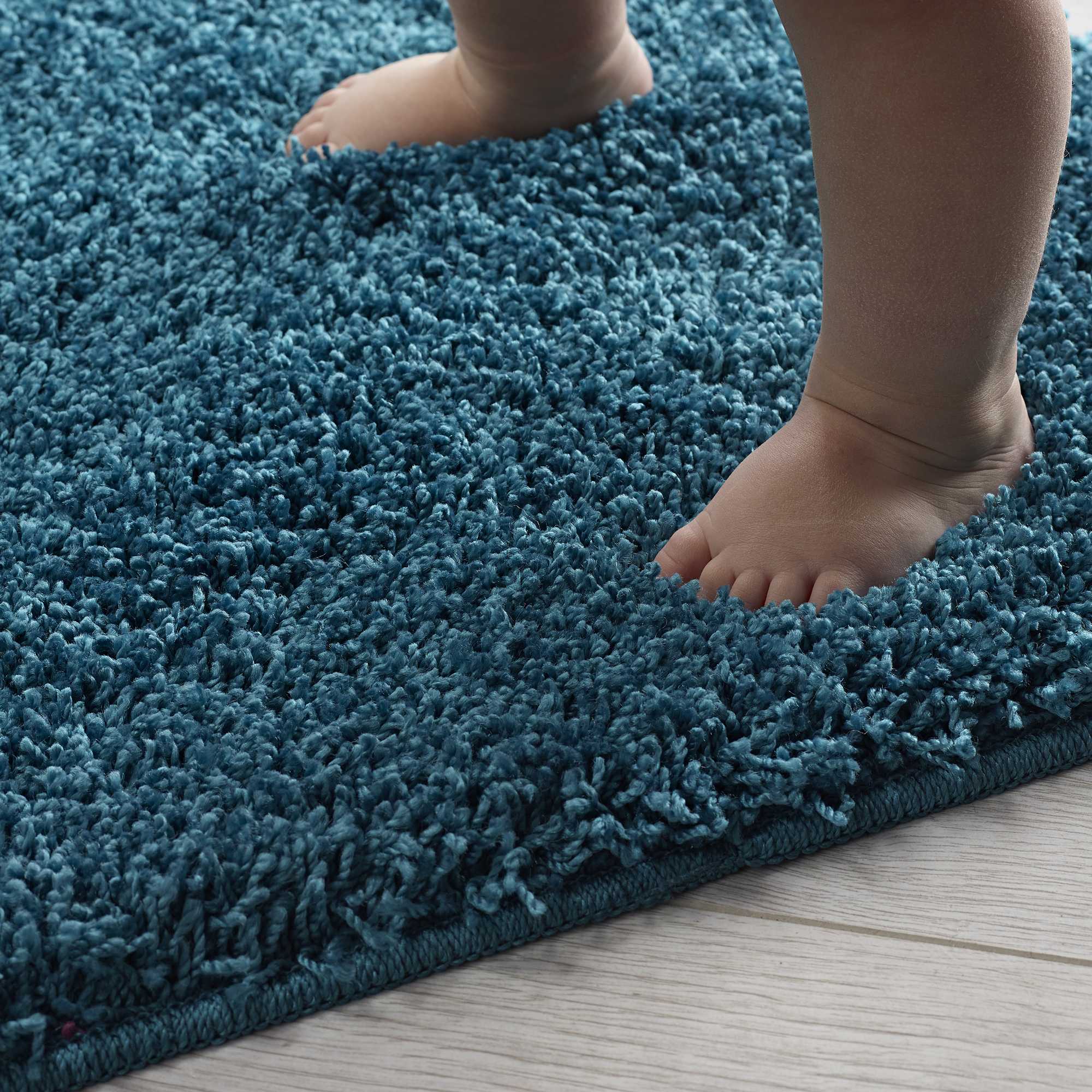 Blue bathroom best sale mats